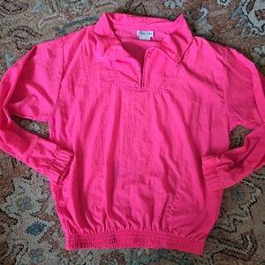 Bright Pink Pullover Vintage Windbreaker